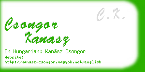 csongor kanasz business card